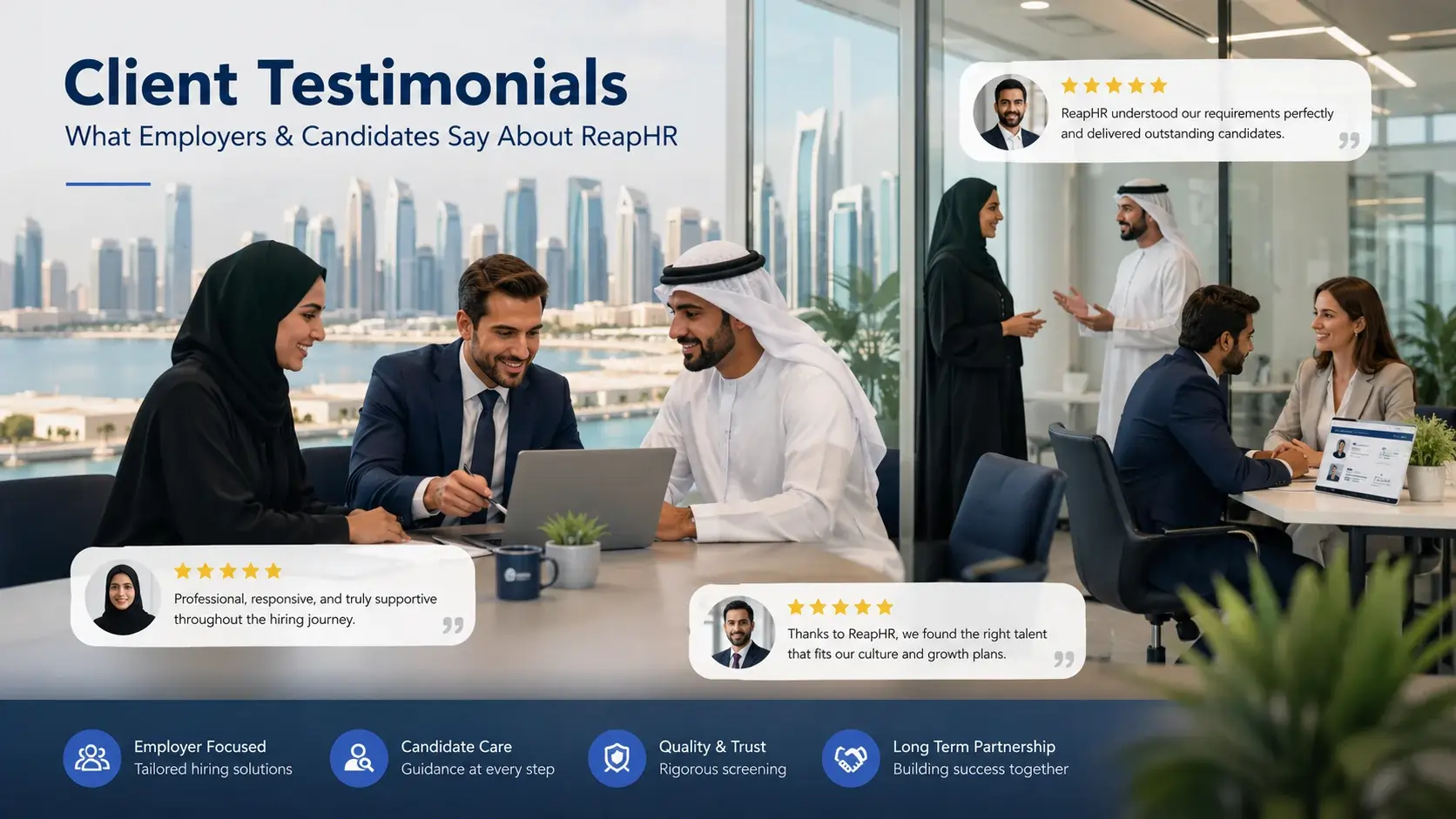 ReapHR client testimonials UAE