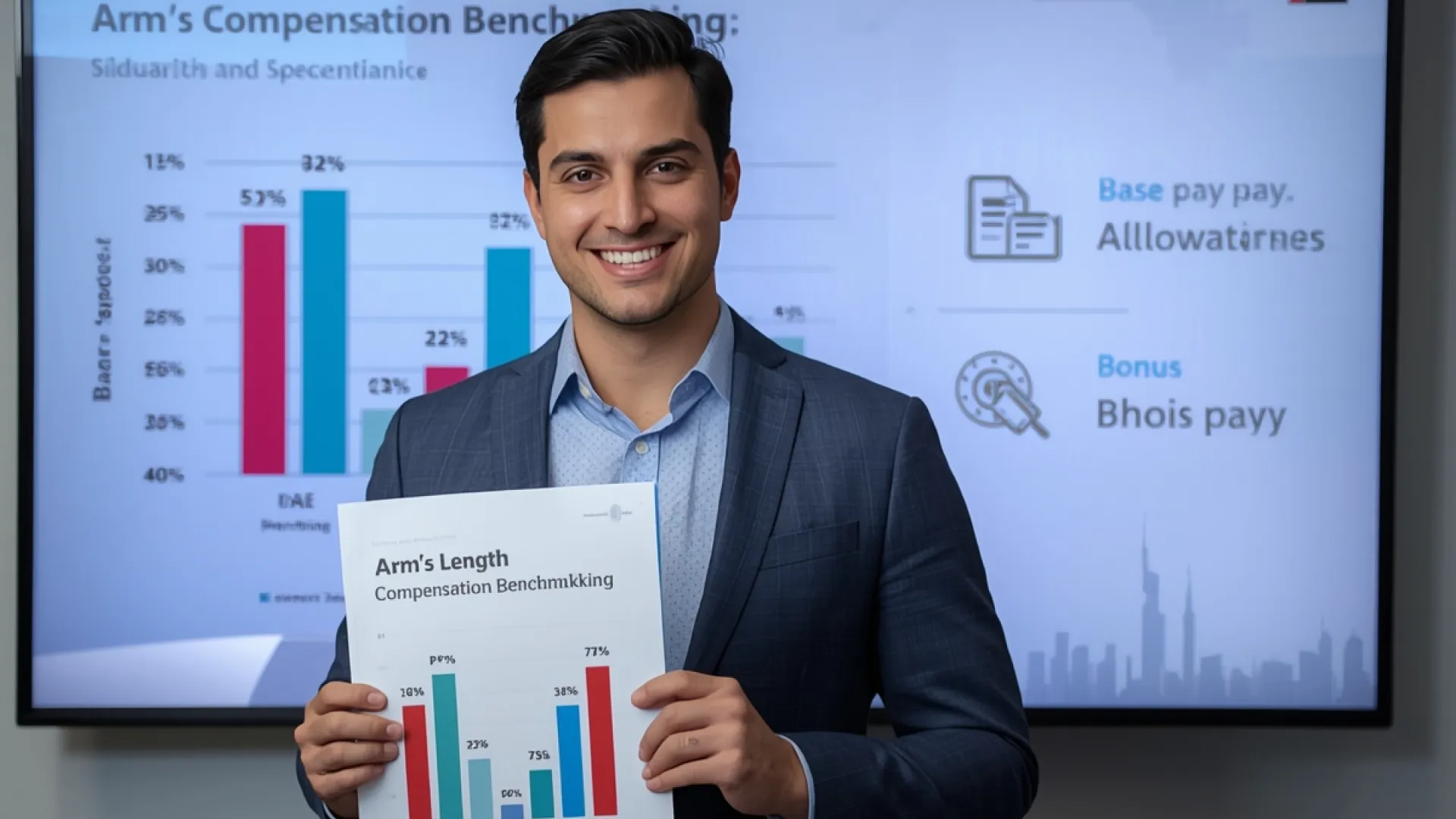 Smiling professionals