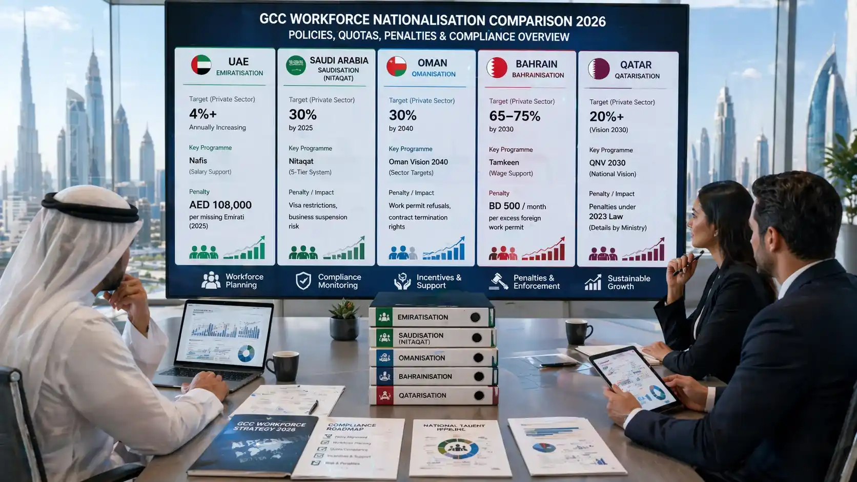 GCC Workforce Nationalisation Compared Across UAE Saudi Arabia and GCC