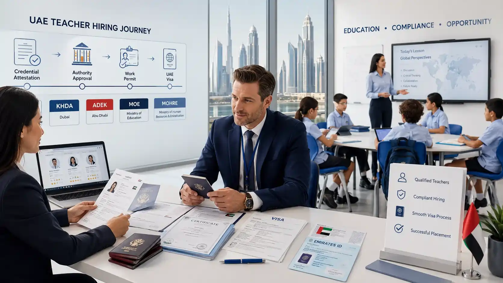 How to Hire Teachers in the UAE: MOE Approvals and Visa Steps