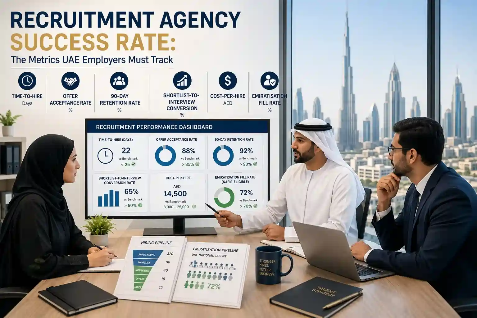 Recruitment Agency Success Rate: The Metrics UAE Employers Must Track