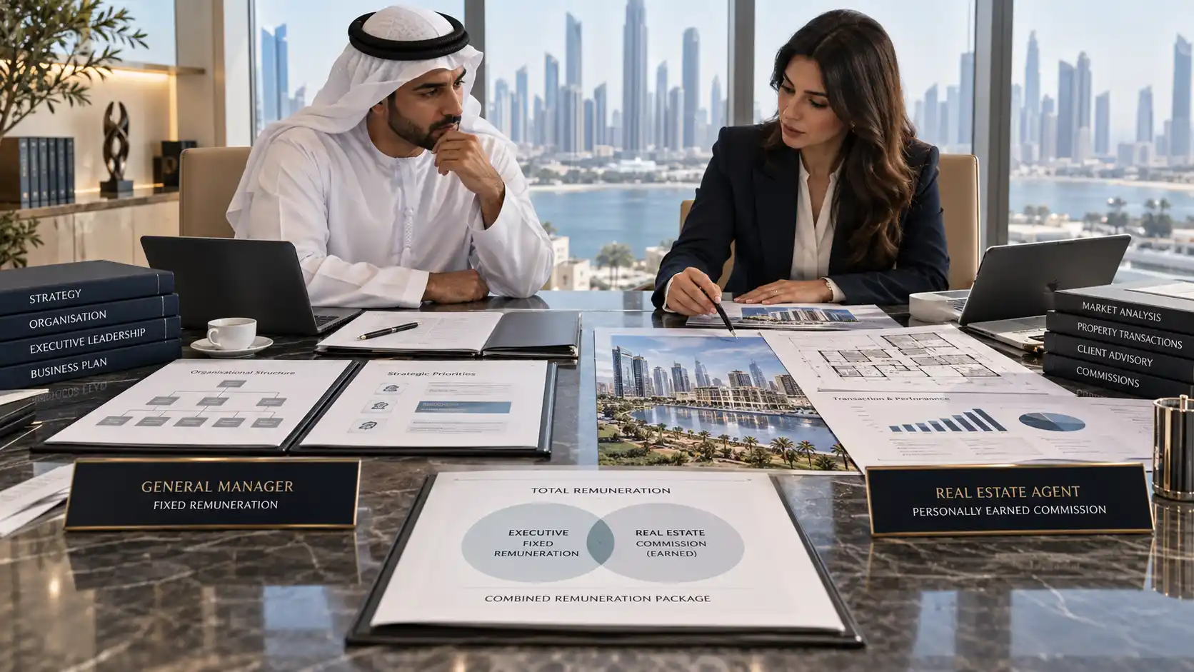 Executive plus commission — GM/MD with commercial incentives